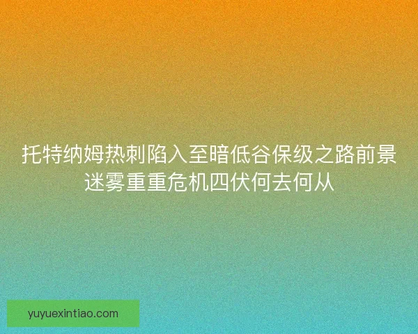 托特纳姆热刺陷入至暗低谷保级之路前景迷雾重重危机四伏何去何从